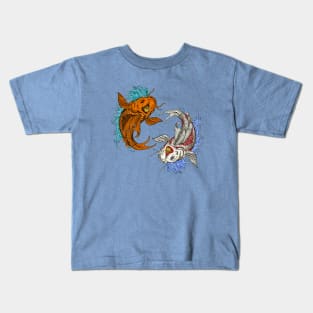 Japanese Koi Fish Yin Yang Kids T-Shirt